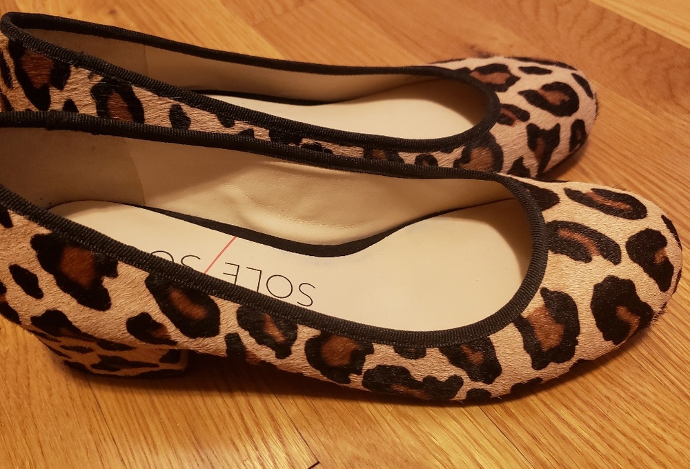 Sole Society Genuine Calf Hair-Leopard Print Heels